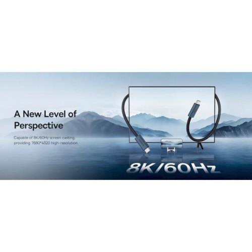 Кабель Baseus Flash Series 2 USB4 Full Featured Data Cable, USB Type-C to USB Type-C, 240W, 1м, Cluster Black (P10311803111-00)