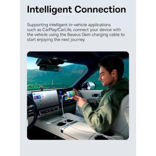 Кабель Baseus Gem Fast-Charging Data Cable, USB Type-C to Lightning, 20W, 1м, Galaxy Blue (P10373001311-00)