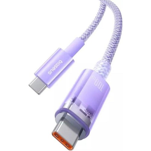 Кабель Baseus Explorer Series with Smart Temperature Control, USB Type-C to USB Type-C, 100W, 1м, Nebula Purple (P10319703511-00)