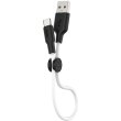 Кабель Hoco X21 Plus, USB Type-A to USB Type-C, 3A, 0.25м, Black/White (6931474712448)