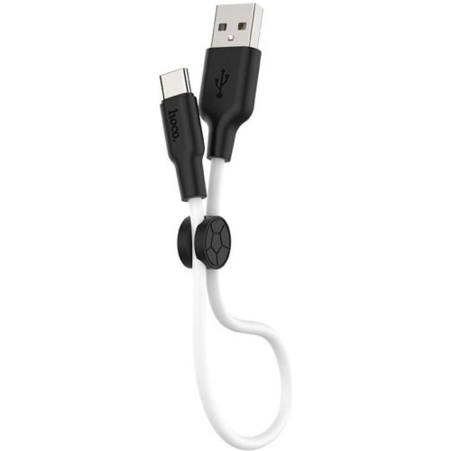 Кабель Hoco X21 Plus, USB Type-A to USB Type-C, 3A, 0.25м, Black/White (6931474712448)