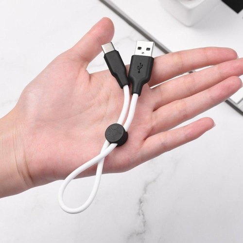 Кабель Hoco X21 Plus, USB Type-A to USB Type-C, 3A, 0.25м, Black/White (6931474712448)