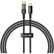 Кабель Baseus Explorer Charging Cable, USB Type-C to USB Type-C, 100W, автовимкнення, 1м, Cluster Black (P10319703111-00)