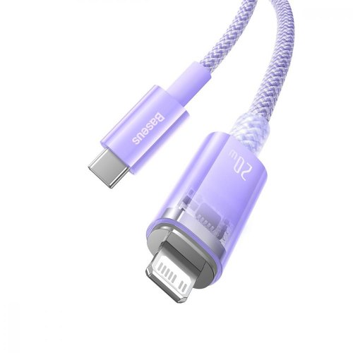 Кабель Baseus Explorer Series with Smart Temperature Control, USB Type-C to Lightning, 20W, 1м, Purple (CATS010205)