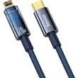 Кабель Baseus Explorer Series Auto Power-Off Fast Charging Data Cable, USB Type-C to Lightning, 20W, 2м, Blue (CATS000103)