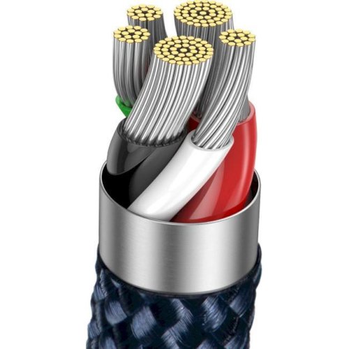 Кабель Baseus Explorer Series Auto Power-Off Fast Charging Data Cable, USB Type-C to Lightning, 20W, 2м, Blue (CATS000103)