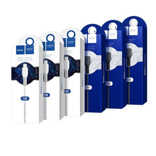 Кабель Hoco X20, USB Type-A to Lightning, 2.4A, 1м, Black (6957531068808)