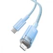 Кабель Baseus Explorer Series with Smart Temperature Control, USB Type-C to Lightning, 20W, 1м, Blue (CATS010203)