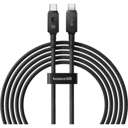 Кабель Baseus Unbreakable Series Fast Charging Data Cable, USB Type-C to USB Type-C, 100W, 2м, Cluster Black (P10355800111-01)