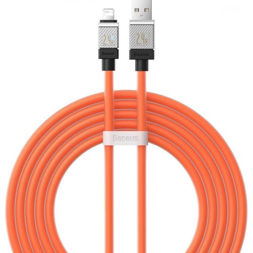 Кабель Baseus CoolPlay Series Fast Charging Cable, USB Type-A to Lightning, 2.4A, 2м, Orange (CAKW000507)