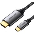 Кабель Ugreen MM142 USB Type-C to HDMI, 1.5м, Gray/Black (UGR-50570)