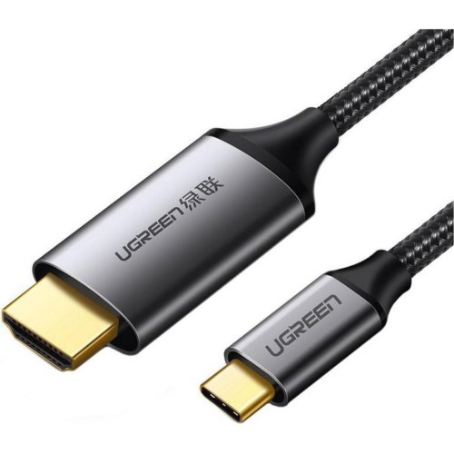 Кабель Ugreen MM142 USB Type-C to HDMI, 1.5м, Gray/Black (UGR-50570)