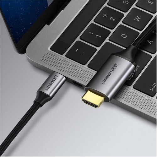 Кабель Ugreen MM142 USB Type-C to HDMI, 1.5м, Gray/Black (UGR-50570)