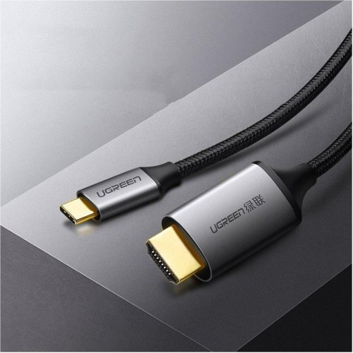 Кабель Ugreen MM142 USB Type-C to HDMI, 1.5м, Gray/Black (UGR-50570)