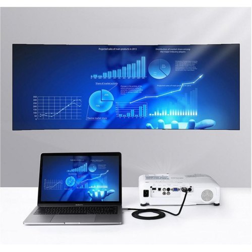 Кабель Ugreen MM142 USB Type-C to HDMI, 1.5м, Gray/Black (UGR-50570)