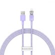Кабель Baseus Explorer Series with Smart Temperature Control, USB Type-A to Lightning, 2.4A, 1м, Purple (CATS010005)