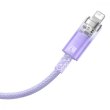 Кабель Baseus Explorer Series with Smart Temperature Control, USB Type-A to Lightning, 2.4A, 1м, Purple (CATS010005)