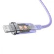 Кабель Baseus Explorer Series with Smart Temperature Control, USB Type-A to Lightning, 2.4A, 1м, Purple (CATS010005)