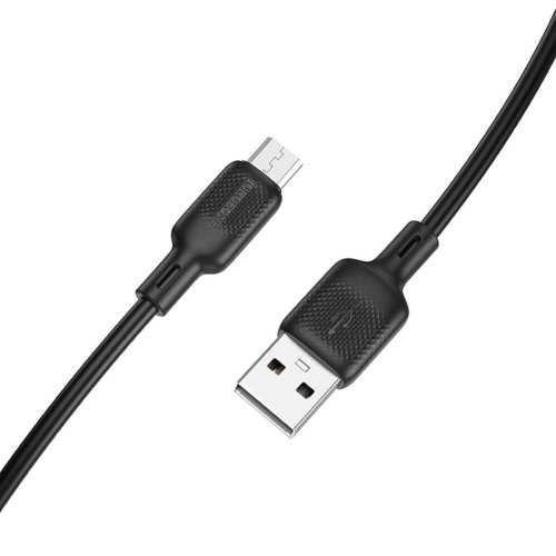 Кабель Borofone BX113 Lenny, USB Type-A to Micro USB, 2м, Black (6941991115493)