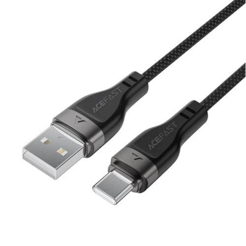 Кабель Acefact C11-04, USB Type-A to USB Type-C, 3A, 1.2м, Black (6974316280224)