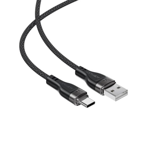 Кабель Acefact C11-04, USB Type-A to USB Type-C, 3A, 1.2м, Black (6974316280224)
