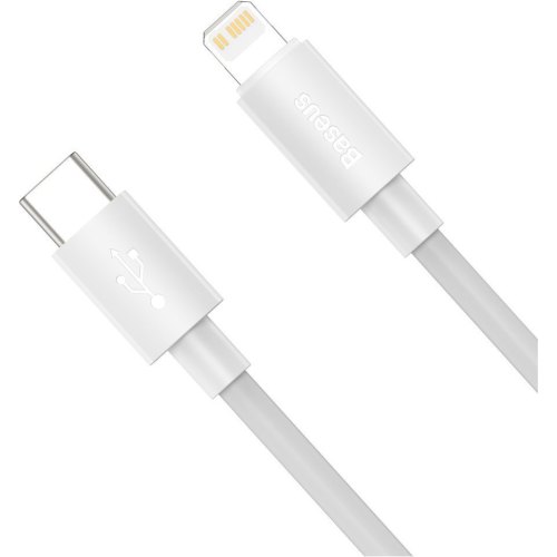Кабель Baseus Simple Wisdom Data Cable Kit, USB Type-A to Lightning, PD 20W, 2PCS/Set, 1.5м, White (TZCATLZJ-02)