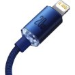 Кабель Baseus Crystal Shine Series Fast Charging Data Cable, USB Type-C to Lightning, 20W, 2м, Blue (CAJY000303)