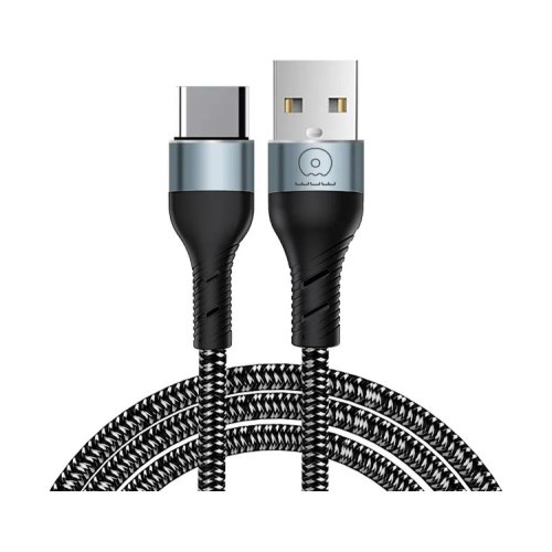 Кабель WUW X213, USB Type-A to USB Type-C, 2.4А, Black