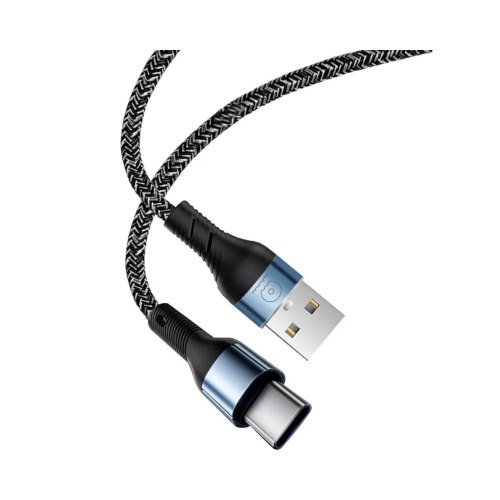 Кабель WUW X213, USB Type-A to USB Type-C, 2.4А, Black