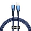 Кабель Baseus Glimmer Series Fast Charging Data Cable, USB Type-A to USB Type-C, 100W, 1м, Blue (CADH000403)