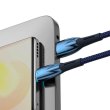 Кабель Baseus Glimmer Series Fast Charging Data Cable, USB Type-A to USB Type-C, 100W, 1м, Blue (CADH000403)