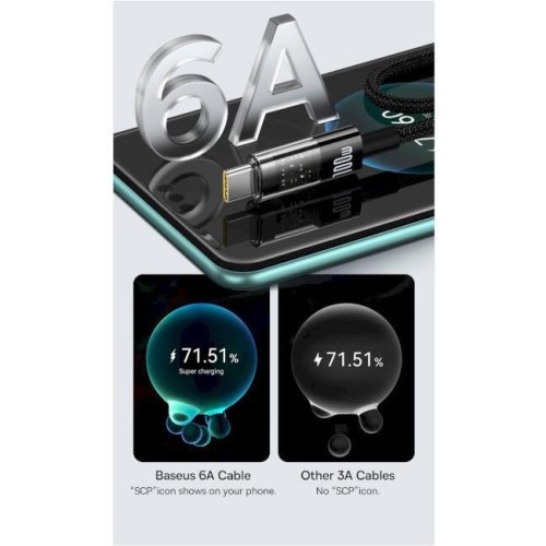 Кабель Baseus Gem Fast-Charging Data Cable, USB Type-A to USB Type-C, 100W, 1м, Moon White (P10364500511-01)