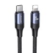 Кабель Usams US-SJ522 U71, USB Type-C to Lightning, 20W PD, 2м, Black (SJ522USB01)