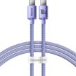 Кабель Baseus Crystal Shine Series Fast Charging Data Cable, USB Type-C to USB Type-C, 100W, 1.2м, Purple (CAJY000605)