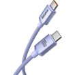 Кабель Baseus Crystal Shine Series Fast Charging Data Cable, USB Type-C to USB Type-C, 100W, 1.2м, Purple (CAJY000605)