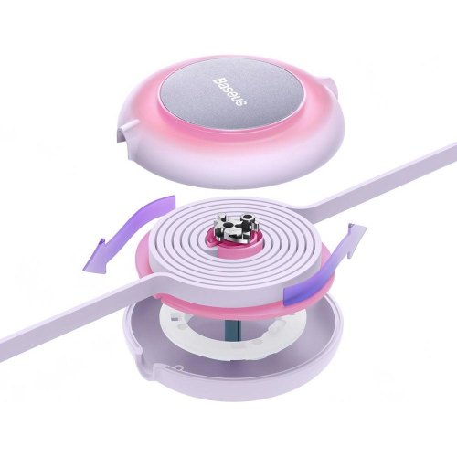 Кабель Baseus Bright Mirror 2 Series Retractable 3-in-1, USB Type-A to Micro USB/Lightning/USB Type-C, 3.5A, 1.1м, Purple (CAMJ010005)