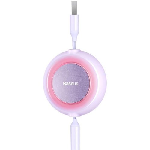 Кабель Baseus Bright Mirror 2 Series Retractable 3-in-1, USB Type-A to Micro USB/Lightning/USB Type-C, 3.5A, 1.1м, Purple (CAMJ010005)
