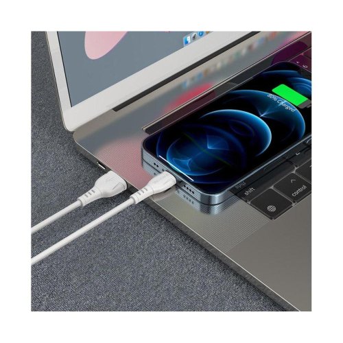 Кабель Borofone BX51, USB Type-A to Lightning, 2.4A, 1м, White (6931474743909)
