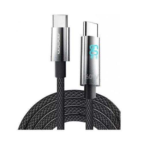 Кабель WUW X214, USB Type-C to USB Type-C, PD 60W, 1м, Black (WUW-X214)