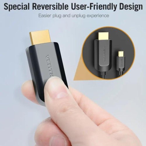 Кабель Vention, USB Type-C to HDMI 4K 30Hz, 1.5м, Black (CGUBG)