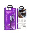 Кабель Hoco U119, USB Type-C to USB Type-C, 60W, 1.2м, Black (6942007605021)