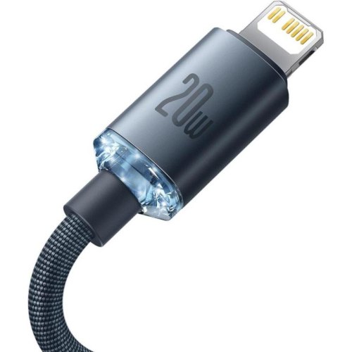 Кабель Baseus Crystal Shine Series Fast Charging Data Cable, USB Type-C to Lightning, 20W, 2м, Black (CAJY000301)