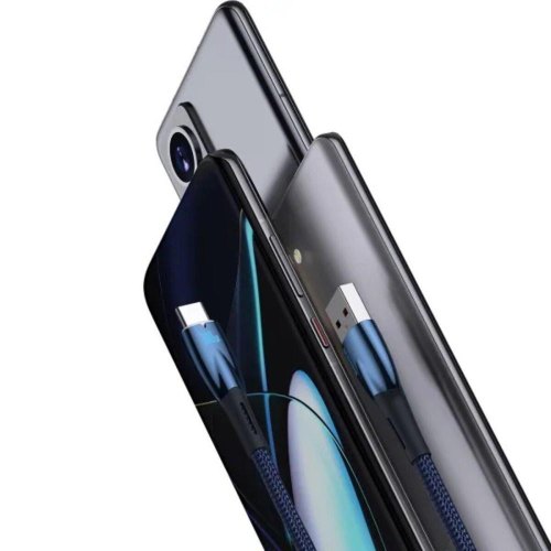 Кабель Baseus Glimmer Series Fast Charging Data Cable, USB Type-A to USB Type-C, 100W, 2м, Blue (CADH000503)