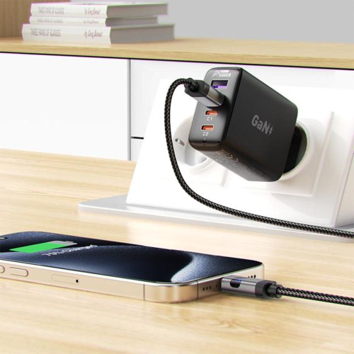 Кабель Acefact C15-04, USB Type-A to USB Type-C, Black (6974316283737)