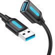 Кабель-перехідник Vention, USB 3.0 Type-A (M) to USB Type-A (F), 3м, Black (CBHBI)