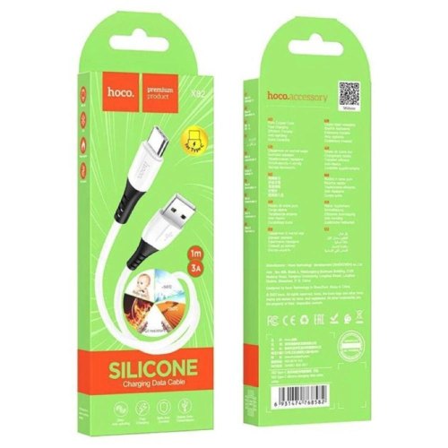 Кабель Hoco X82, USB Type-A to USB Type-C, 3A, 1м, White (6931474768582)