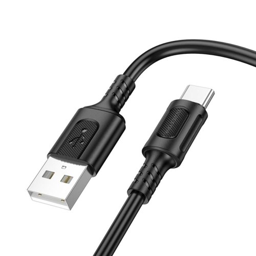 Кабель Borofone BX111 Feliz, USB Type-A to USB Type-C, 1м, Black (6941991115080)
