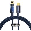 Кабель Baseus Explorer Series Auto Power-Off Fast Charging Data Cable, USB Type-C to Lightning, 20W, 1м, Blue (CATS000003)