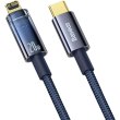 Кабель Baseus Explorer Series Auto Power-Off Fast Charging Data Cable, USB Type-C to Lightning, 20W, 1м, Blue (CATS000003)
