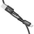 Кабель Acefact C1-02, USB Type-A to Lightning, 2.4A, 1.2м, Black (AFC1-02B)